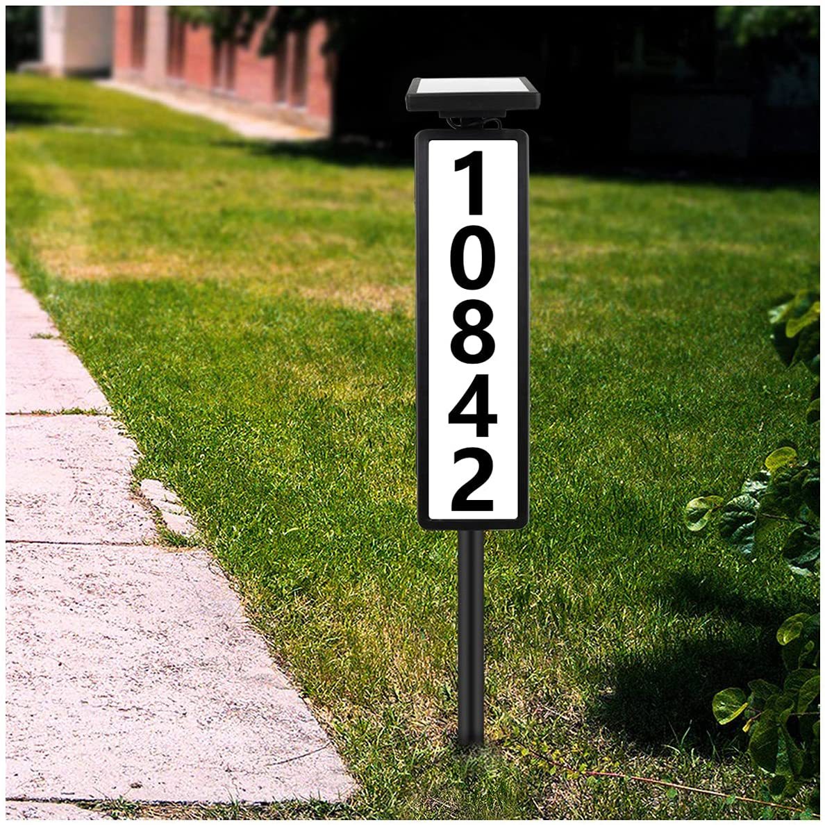 Solar Ground Door Sign Light Led Outdoor Alphanumeric Light Street Sign Indicator Light Dual Light Source Luminous Number Plate Light D