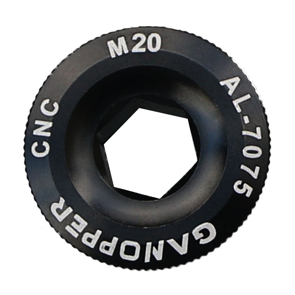 Bicycle aluminum alloy crank screw road bike bicycle center axle nut mountain bike tooth plate crank cover M20