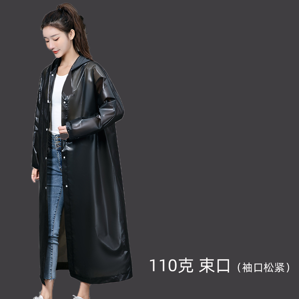 Picture of Thickened Disposable Raincoat Adult Frosted Unisex Eva Outdoor Lightweight One-Piece Extended Poncho Logo
