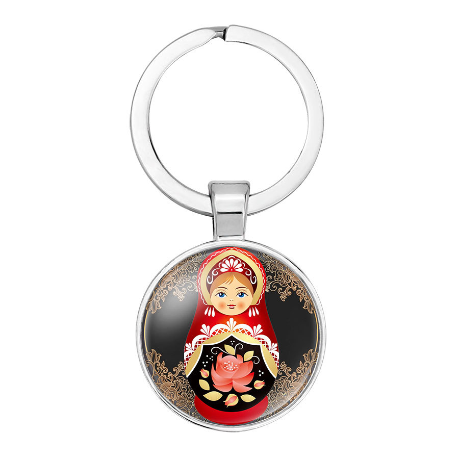 AliExpress New Jewelry pendant Russian matryoshka pendant Time Gem key ring car bag accessories