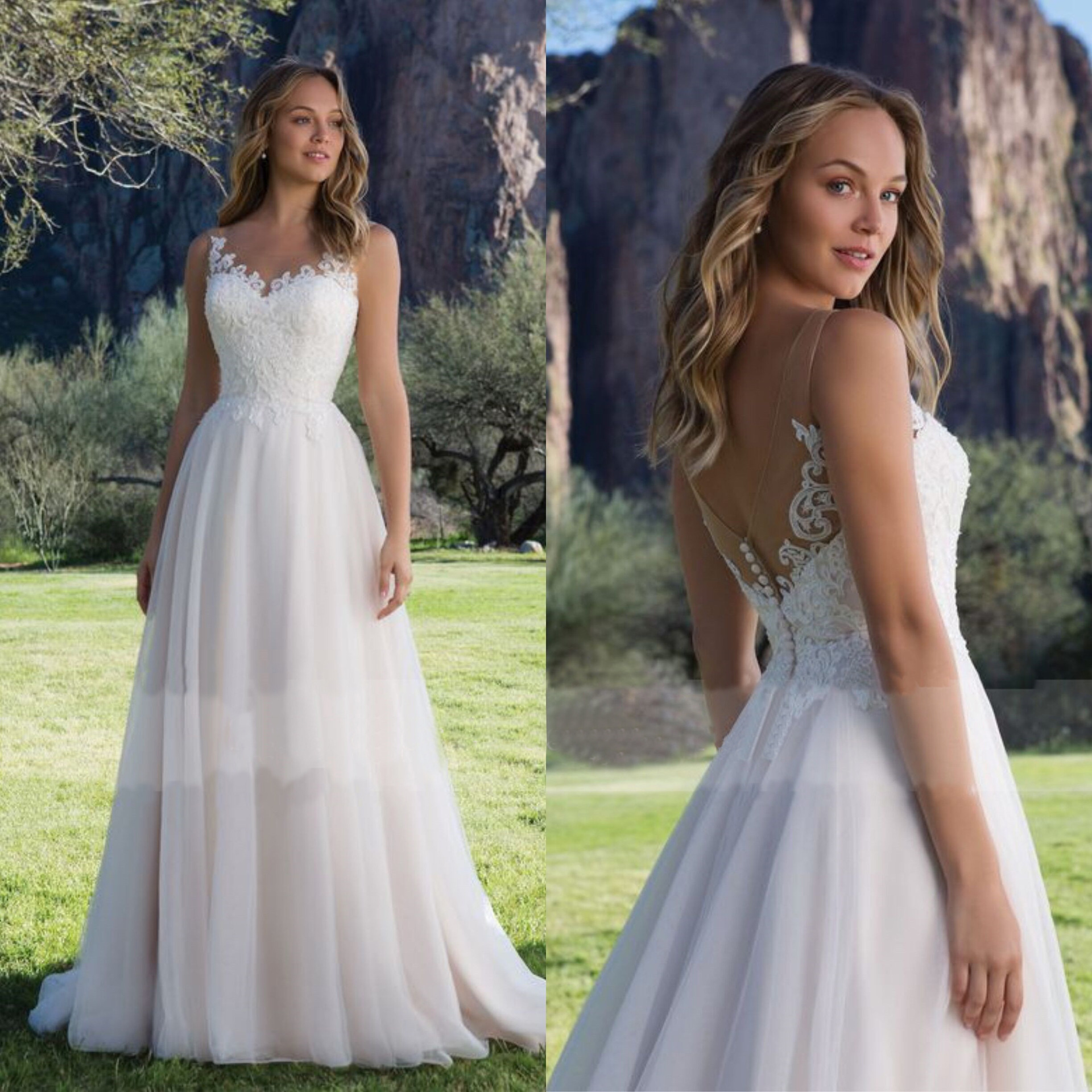 Picture of Main Light Wedding Dress 2025 New Style Women's Small Tail Large Size Slimming Look a Style Simple Lace Backless Travel Photography