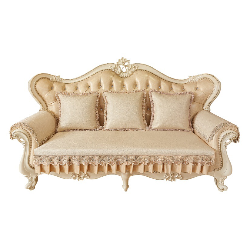 European Style Sofa Cushion All Seasons Universal Cover Full Covering Sofa Cushion Full Covered Leather Simple Cushion Non-Slip Luxury Cover Cloth