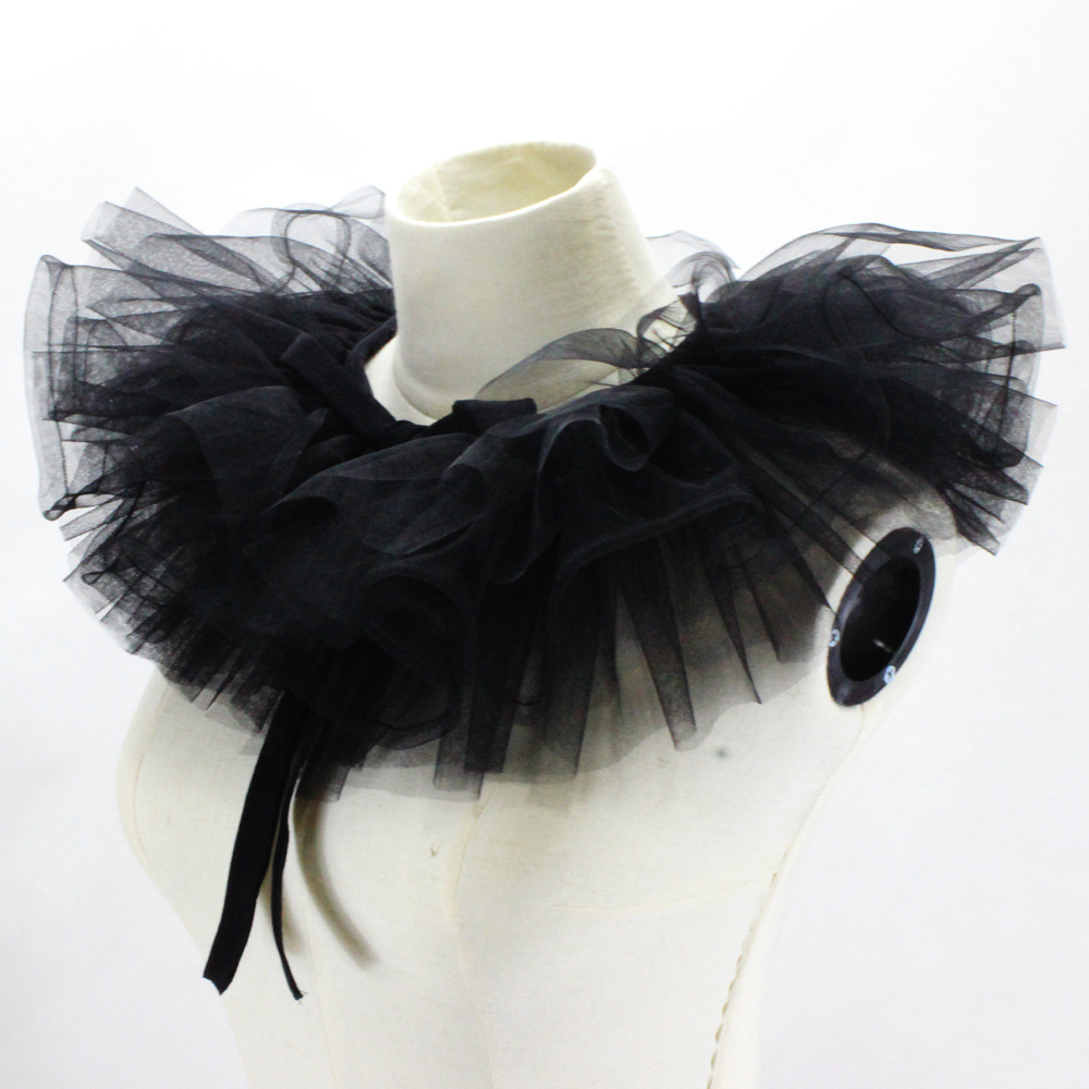 Gauze Detail Collar