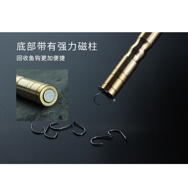 Picture of Linhu Sub-Thread Knotter Manual Straight Hook Curved Hook Tying Tool Hook Tying Tool Pure Copper with Magnet Needle Pick Wholesale