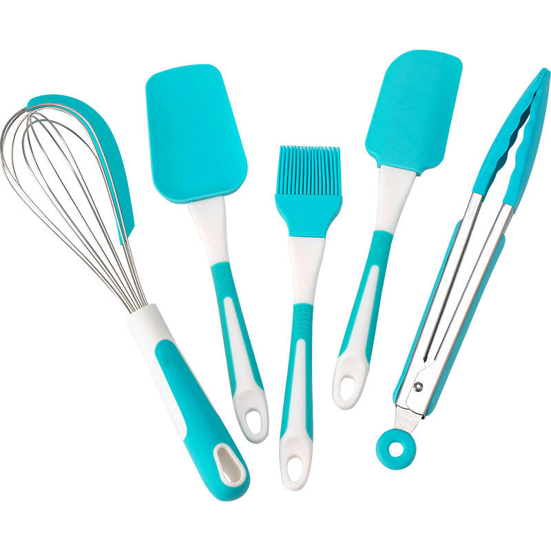 Picture of Cross-border kitchen silicone baking tools five-piece oil brush scraper egg beater kitchen utensils 5 pieces suit