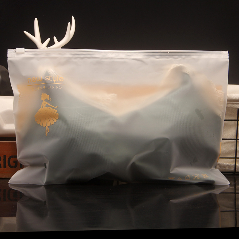Picture of Japanese underwear bra packaging bag leggings leather pants shorts zipper bag children's clothes T-shirt horizontal pull shirt bag