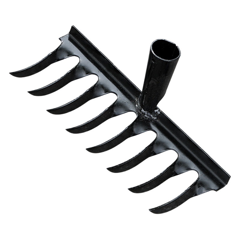 Thickened nail rake twisted tooth rake multifunctional manganese steel rake 14 iron rake rake rake multi-tooth rake garden rake head