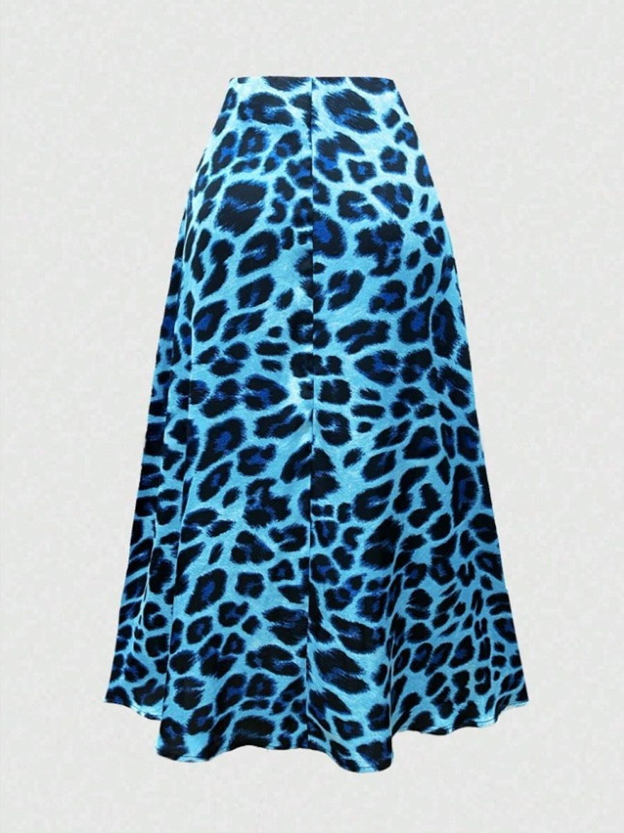 Picture of Cross-Border Women's Satin Skirt Spring and Summer New Sexy Leopard Print Amazon Imitation Silk Printed Long Skirt