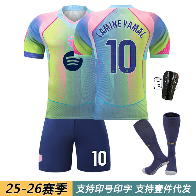 26 Barça Special Edition 10 Yamal Football Kit Set: 8 Pedri 11 Raphinha, 14 Rashford