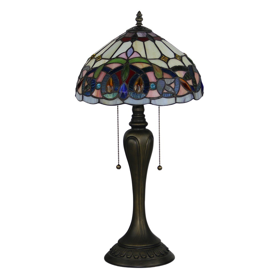 Tihuijing Fanni 12-inch lighting table lamp factory creative geometric hand-inlaid colored glass art lighting