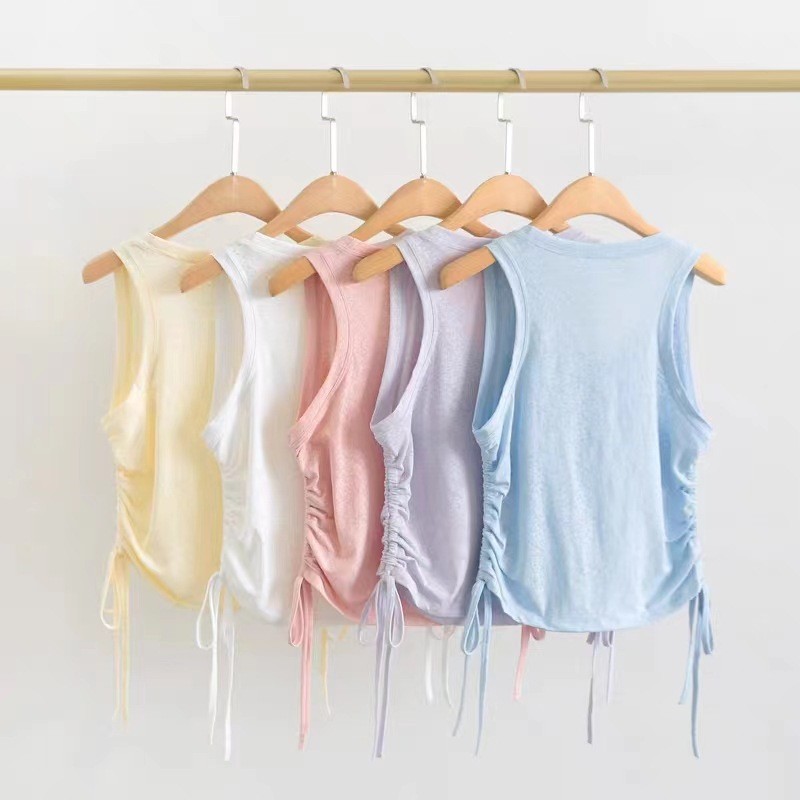 Jacquard Nylon Fabric Pullover Vest Women's Short-Sleeved Blouse Yoga Wear Intimates Running Fitness Sleeveless Top Summer Women