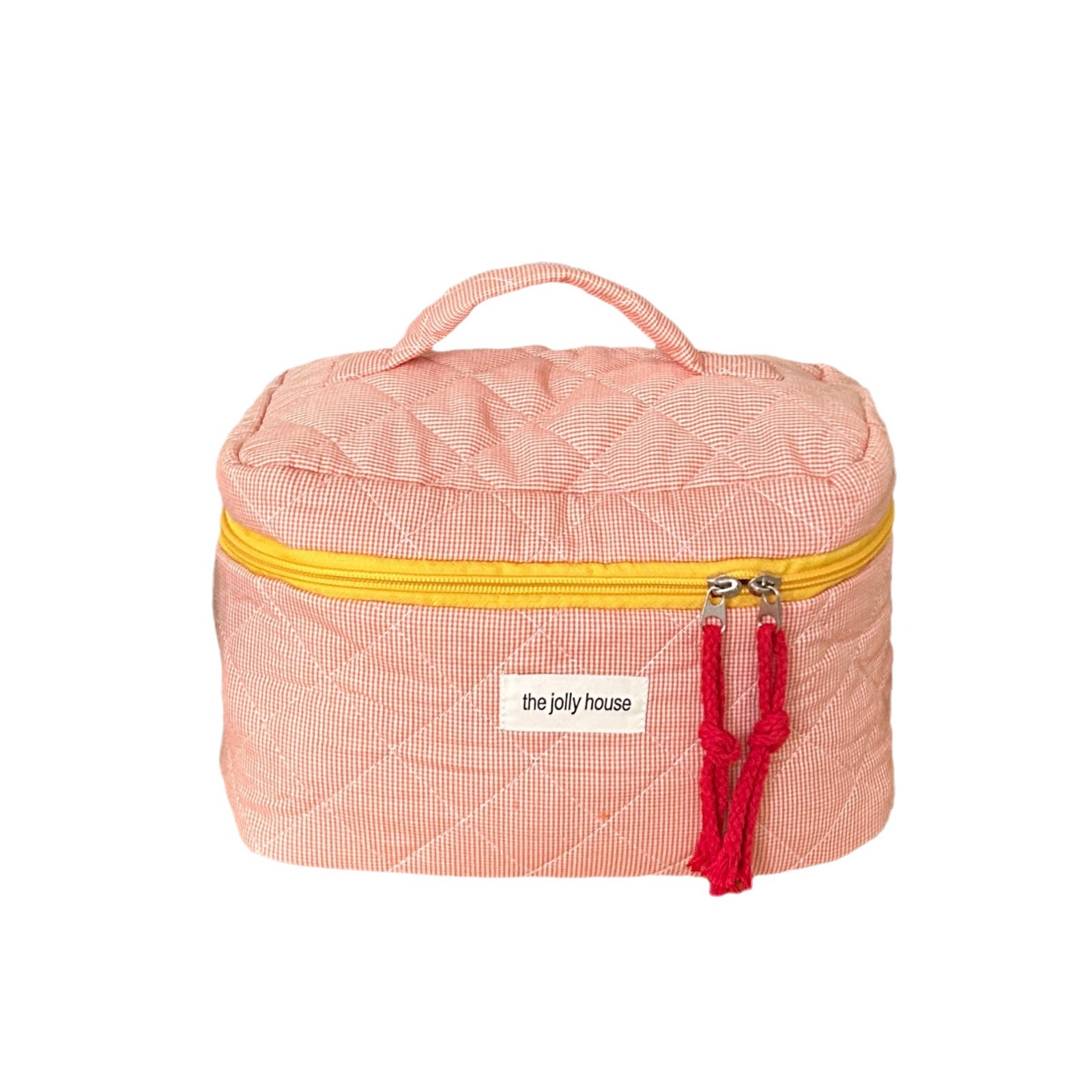 Picture of Creative Contrast Color Plaid Cosmetic Bag Women's Ins Large Capacity Cosmetic Brush Storage Bag Portable Travel Bag