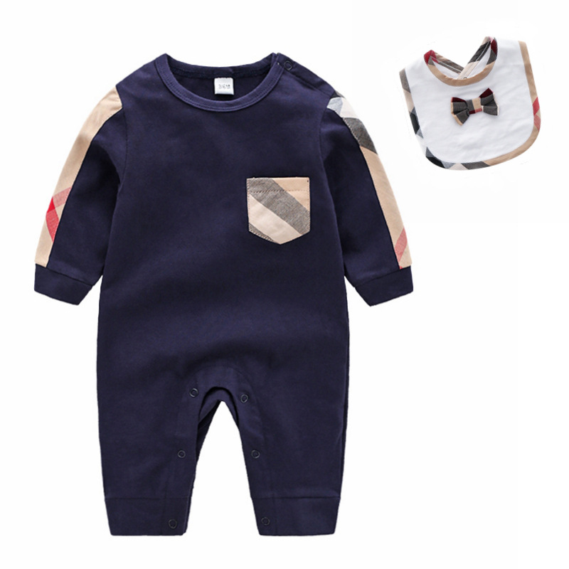 Picture of Baby Siamese Clothes Spring and Autumn Pure Cotton Neonatal Pajamas Newborn Women's Harper Climbing Clothes Baby Men's Long Sleeve Autumn Clothes