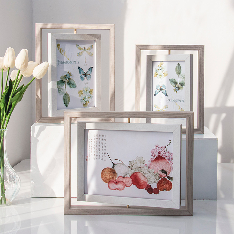 Picture of Photo development to make photo frame logo, 6 inch 8 inch a4 decorative photo album Frame photo frame rotating photo frame table