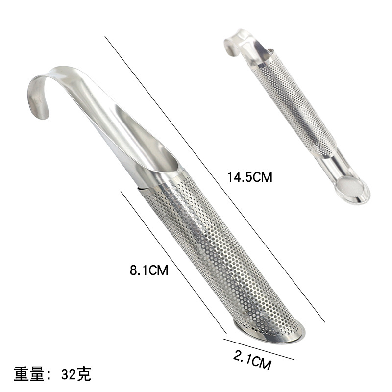Picture of 304 Stainless Steel Pipe Hanging Tea Infuser Tea Leakage Pipe Handle Tea Leakage Filter Tea Spoon with Tea Handle Tea Set
