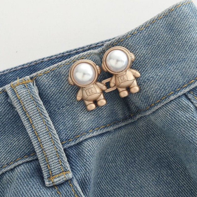 Picture of Chinese Knot Waist Buckle Pair Buckle Flat Bottom Removable Nail-free Seam-free Button Girl's Trouser Skirt Waist Size Change Artifact