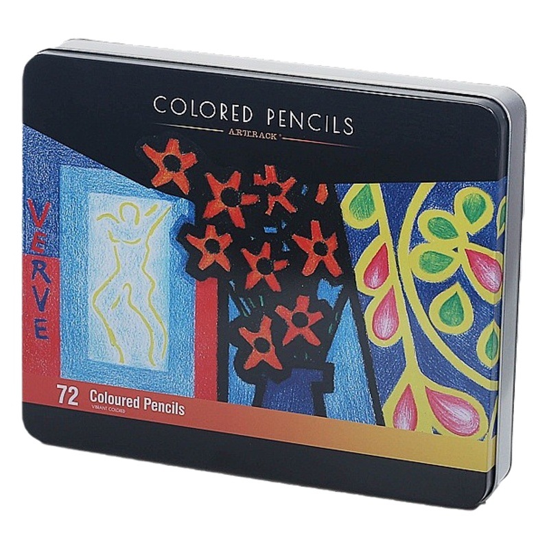Pop series iron box cross-border hand account color lead iron box suit 72 color color pencil foreign trade pencil wholesale