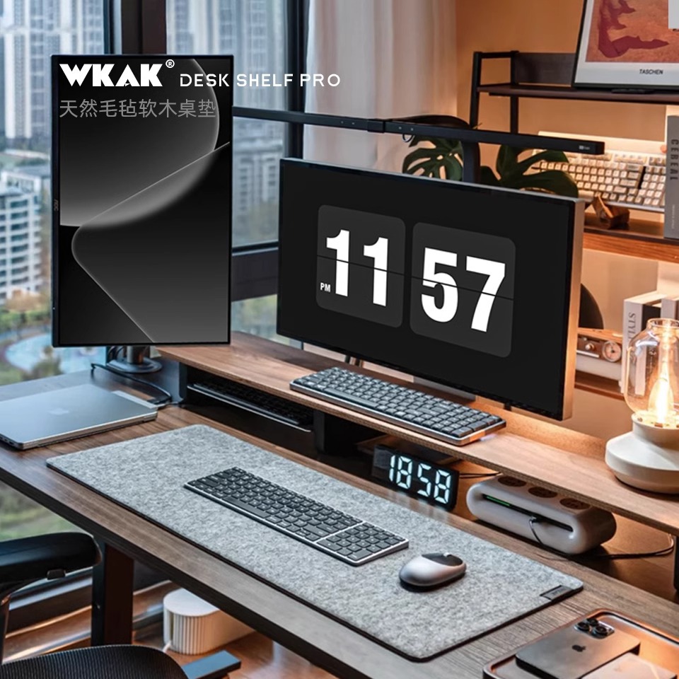 wkak felt mouse pad oversized desktop cork wristband office learning thickened computer desk pad