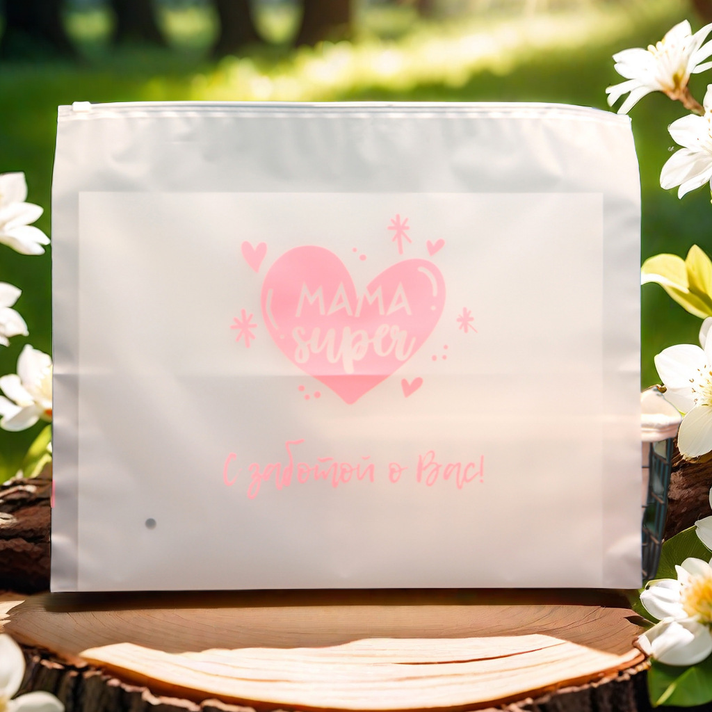 Thermal underwear packaging bag fleece-lined leggings bra body shaper frosted bag sweater pajamas clothes zipper