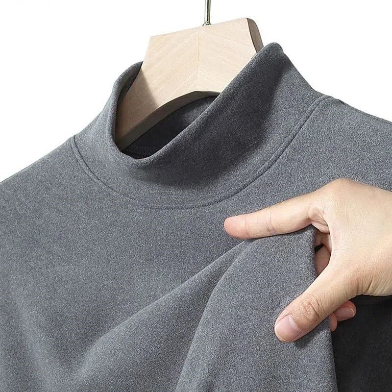 Autumn and Winter New Half Turtleneck Warm Base Layer Half Turtleneck Thermal Intimates Men's Long-Sleeved Constant Temperature Autumn Clothing