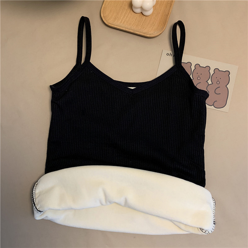 Picture of New Autumn and Winter Thermal Vest for Women, Thickeneded and Velvet Sleeveless Sling, Tight-Fitting Inner Layering, Student Cold Protection for Women