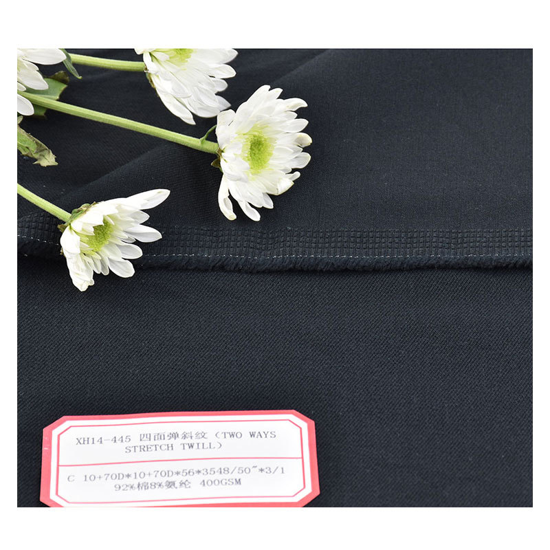 Factory wholesale 92% cotton 8% spandex cotton four-sided elastic twill full elastic twill tooling woven fabric