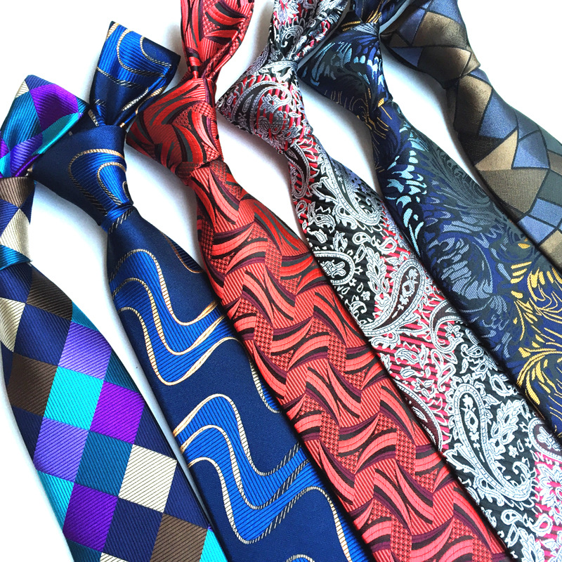 Picture of Source manufacturers polyester jacquard material men's tie big flower spike fashion tie in stock wholesale