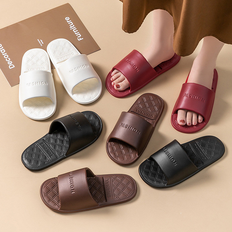 Hotel Portable Slippers with EVA Women's Simple Rhomboid Slippers for Couple Home Travel Travel Student Dormitory Soft Bottom Sandals
