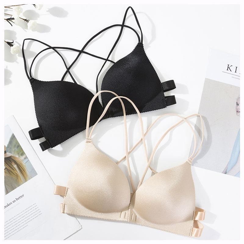 Picture of Beautiful Back 3D Front Button Wrapped Chest Intimates Girl Student Suspender Tube Top Sports Sexy Wire-Free Bra Vest Intimates