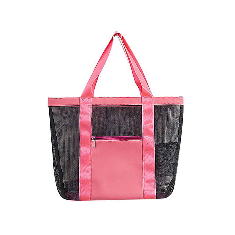 Picture of Travel Beach Bag Women's Portable Swimming Woven Bag Mesh Outdoor One-shoulder Swimwear Storage Bag Customizable