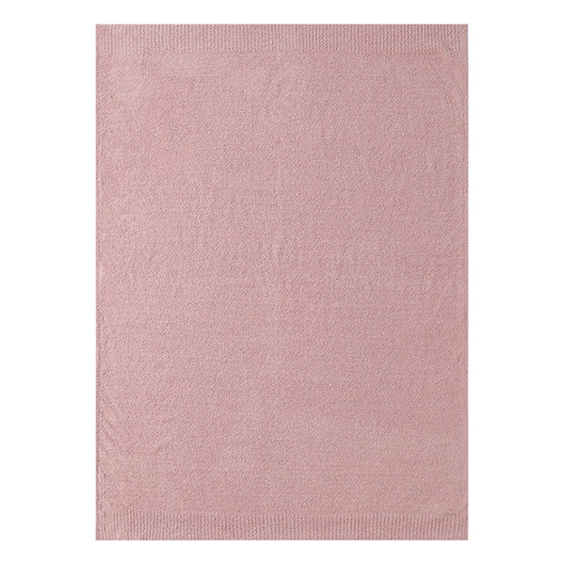 Half velvet sofa blanket blanket knitted blanket air conditioning blanket ins blanket solid color office plush blanket lazy blanket
