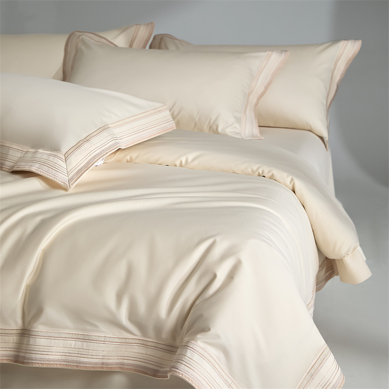 Picture of High-End 210-Count Xinjiang Long-Staple Cotton Four-Piece Set Class a Pure Cotton Bed Bed Sheets Quilt Cover Satin Cotton Accessible Luxury Set 4