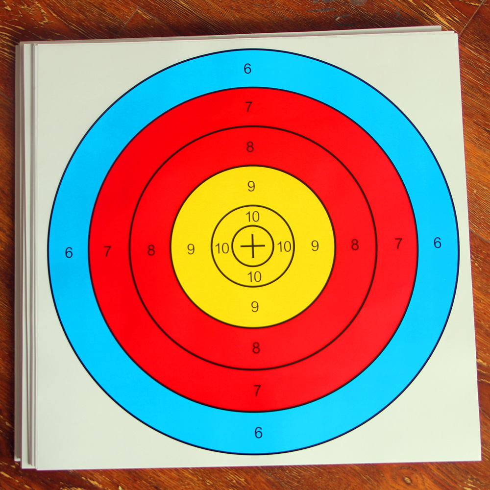Picture of Bow and arrow shooting target paper shooting slingshot dart EVA target half ring target paper 40x 40 target stand paper wholesale