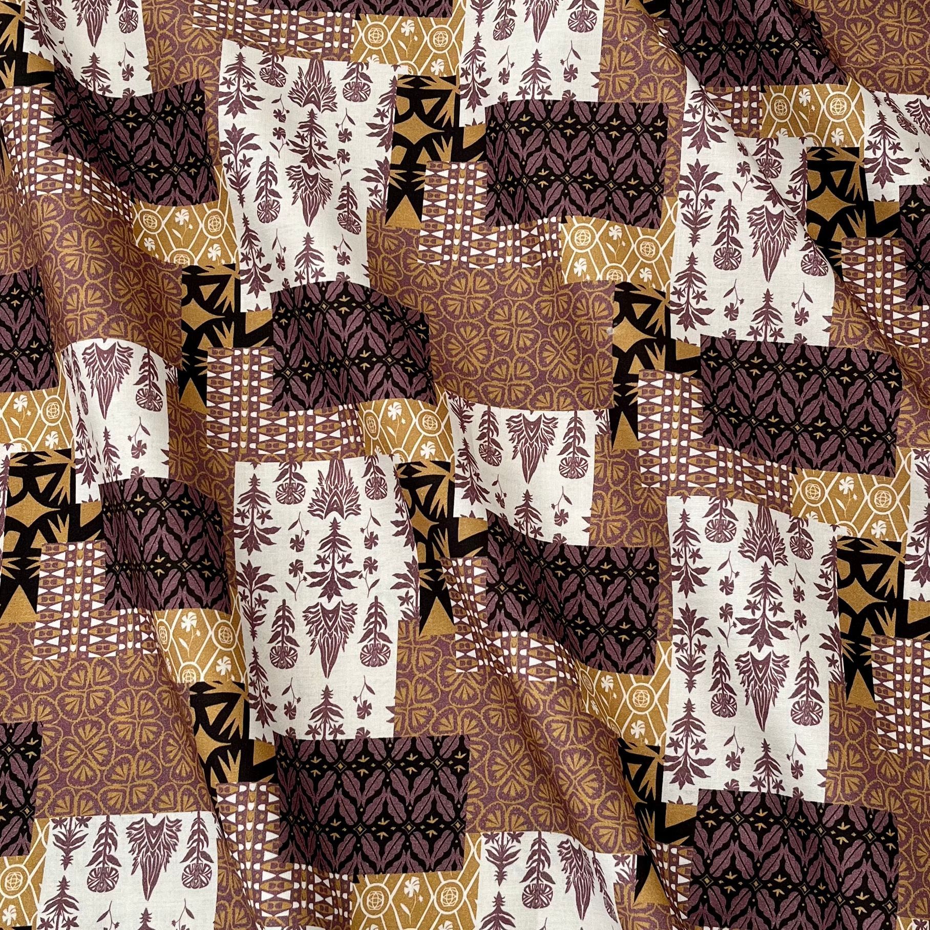 Picture of Cotton 60-Count Poplin Digital Printing Ethnic Style Patchwork Bags Cheongsam Dress Home Wear Fabric