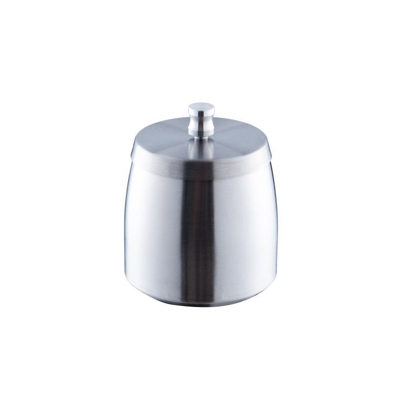 Picture of Ashtray Creative Gift Large Round Hotel Home Gold with Lid Heightened Stainless Steel Ashtray High-End