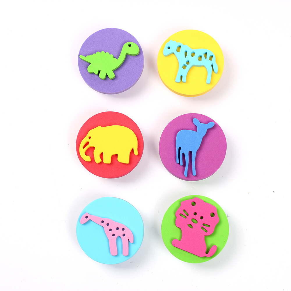 EVA Graffiti Seal 6 Pack 10 Series Mixed Children DIY Painting Tools Kindergarten Early Education Supplies Wholesale