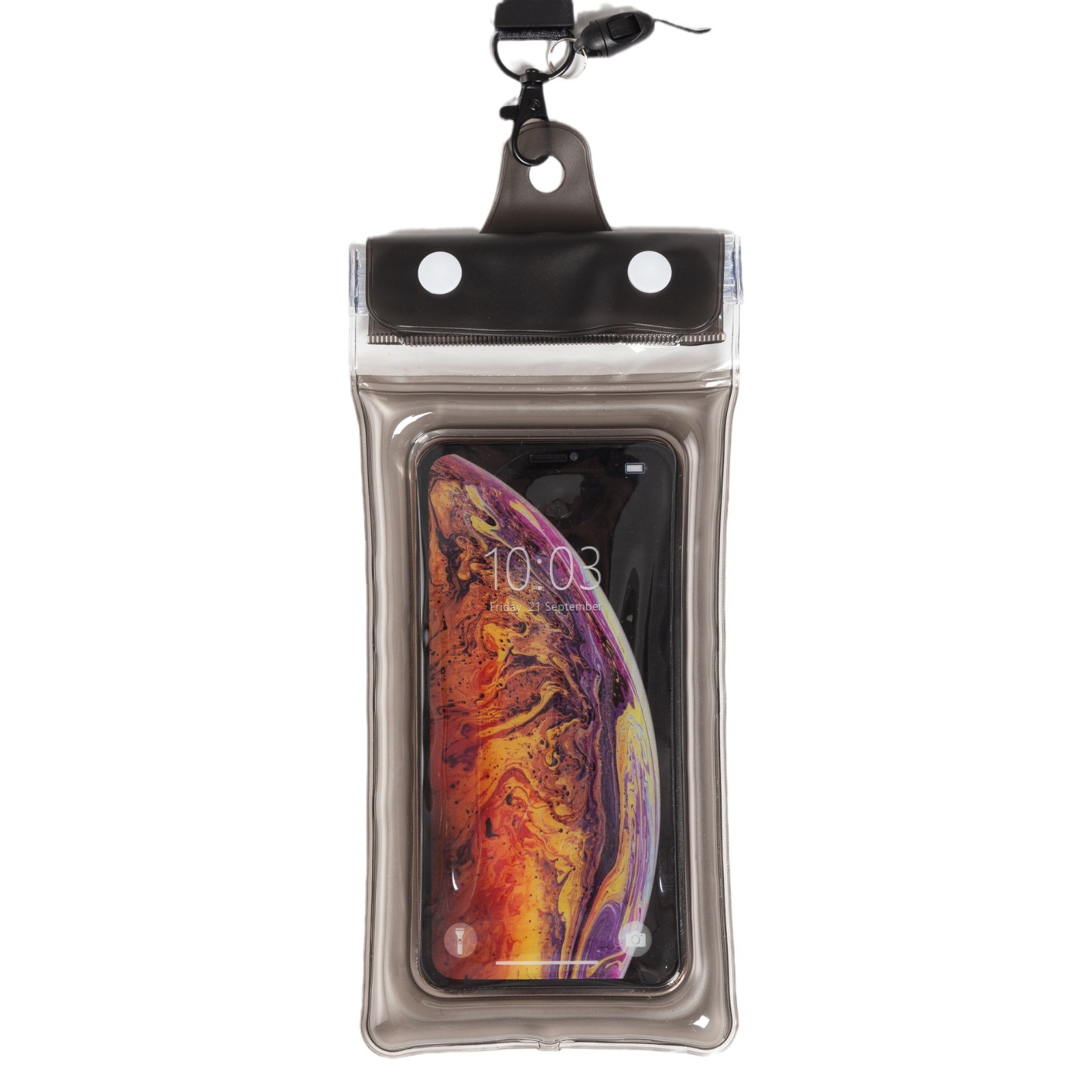 Picture of Three-fold mobile phone waterproof bag airbag swimming drifting Velcro seal protection diving cover touch screen manufacturers wholesale