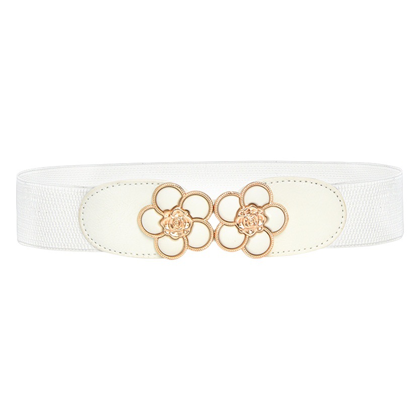 Women's Dress Decorative Belt Elastic Women's Waist Cover Korean Style Women's Wide Belt Stretch Black Belt