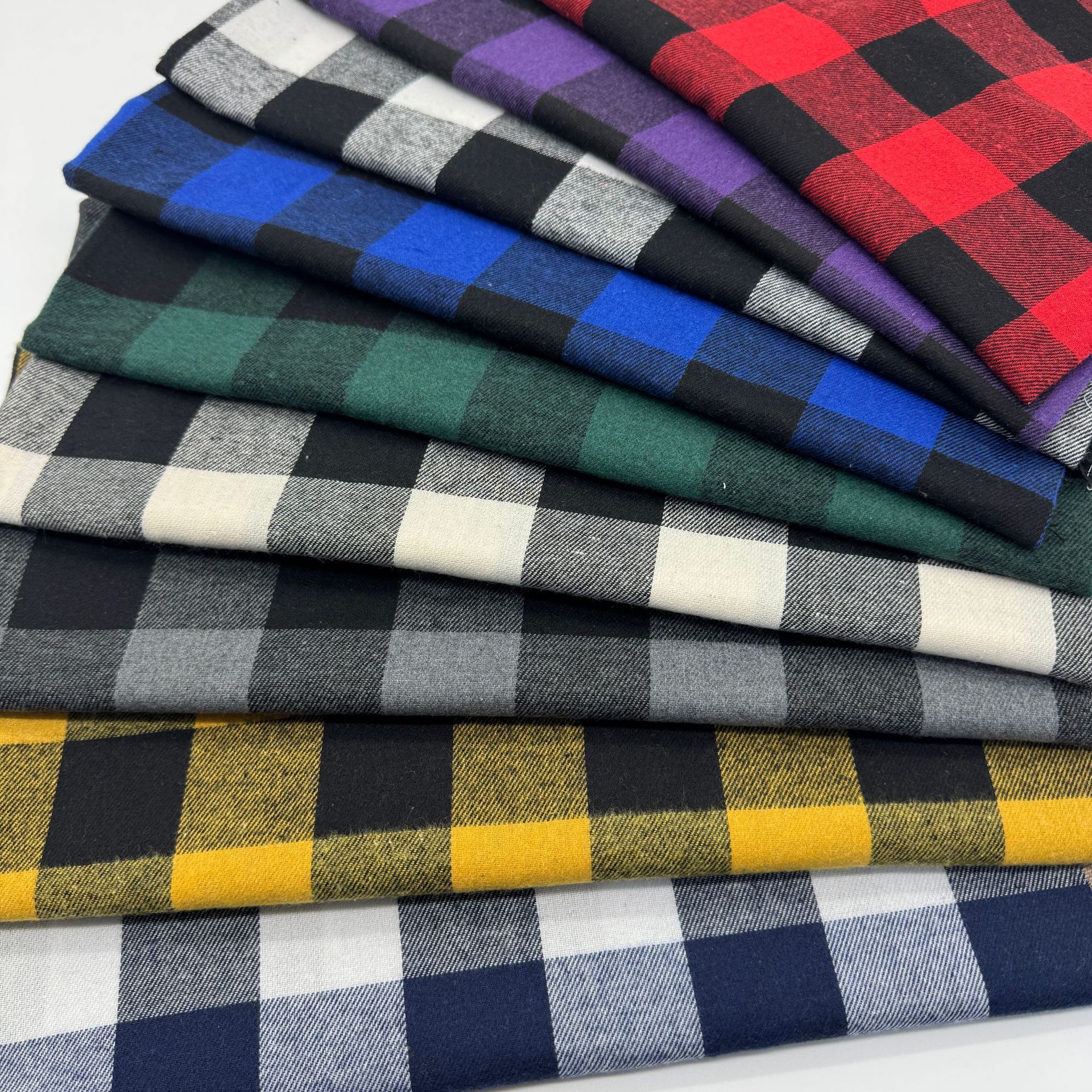 4CM Chaoyang Plaid Twill Scrub Plaid Spring and Autumn Children's Casual Wear Shirt Trousers Plaid Fabric in stock