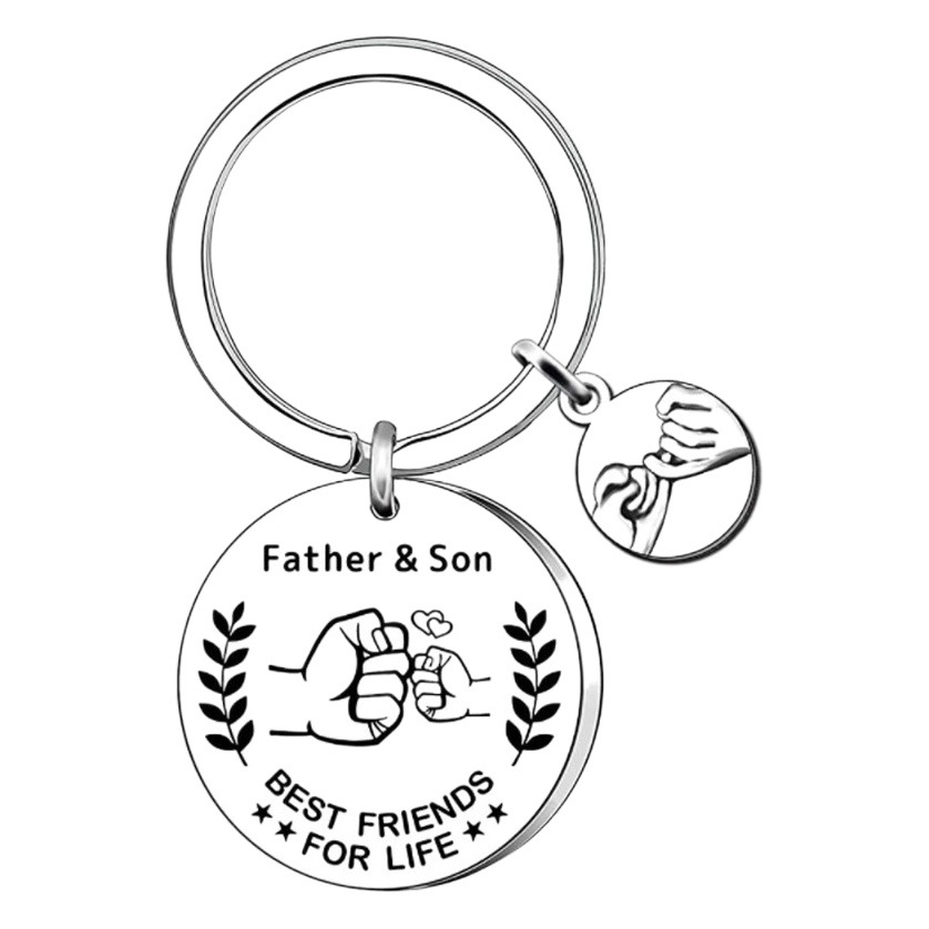 Europe and the United States cross-border Father's Day keychain creative gifts stainless steel personality festival to send elders DAD gift