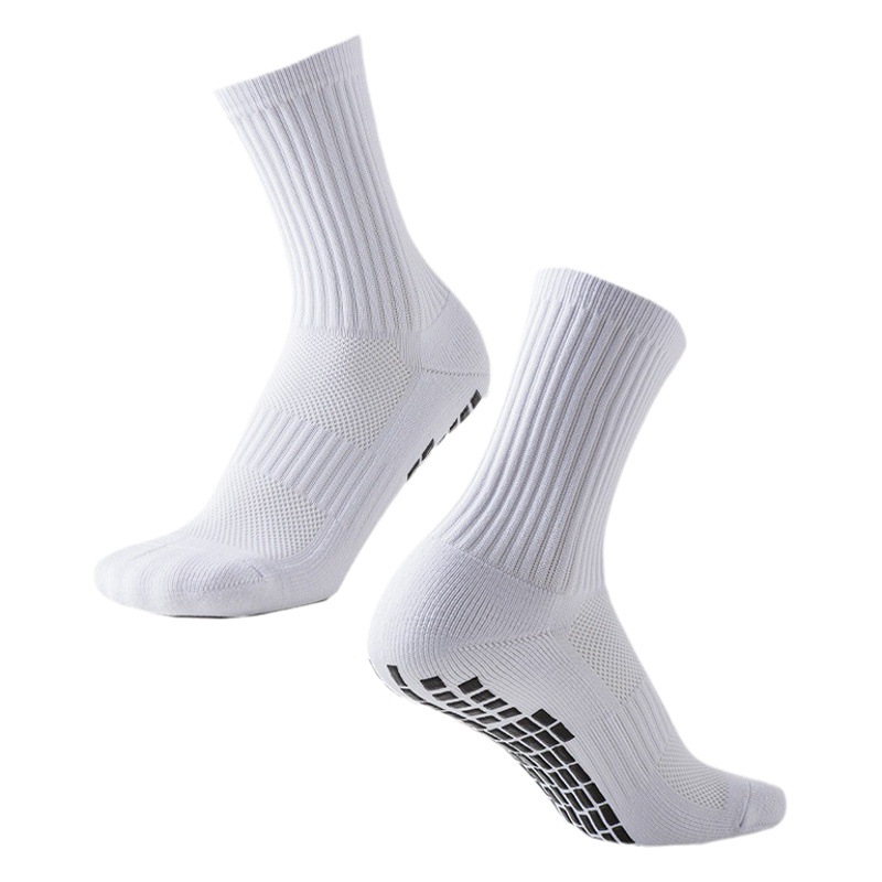 Cross-border Amazon solid color non-slip football socks dispensing shock absorption wear-resistant towel bottom sports basketball socks men breathable