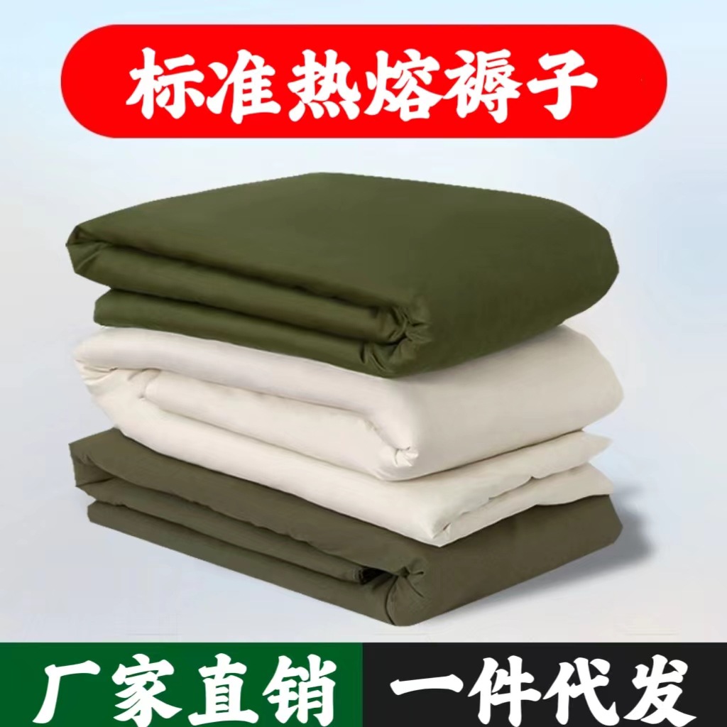 Picture of Factory direct military training mattress white mattress single bed student dormitory Army Green cotton mattress army green mattress hot melt cotton