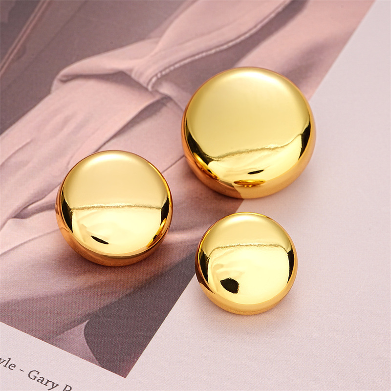 Metal Button Gap Hollow Round Button Chanel Style Simple Coat Button Sweater Knitted Cardigan Tweed