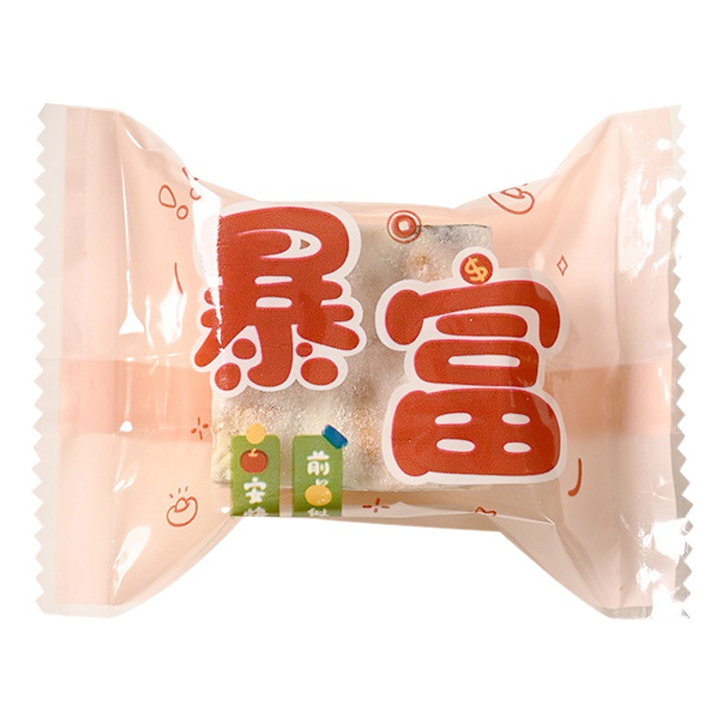 Factory supply new year candy snowflake crisp machine sealing packaging bag candy biscuit packaging bag ziplock bag wholesale