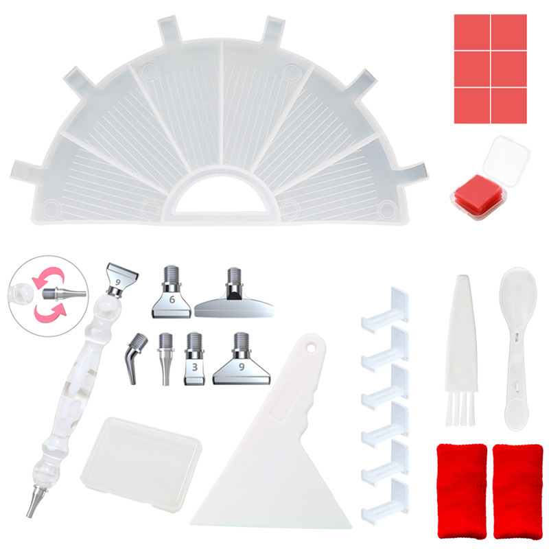 Picture of Diamond painting new multi-function drill plate DIY point drill pen Diamond storage tray diamond embroidery screen drill plate tool