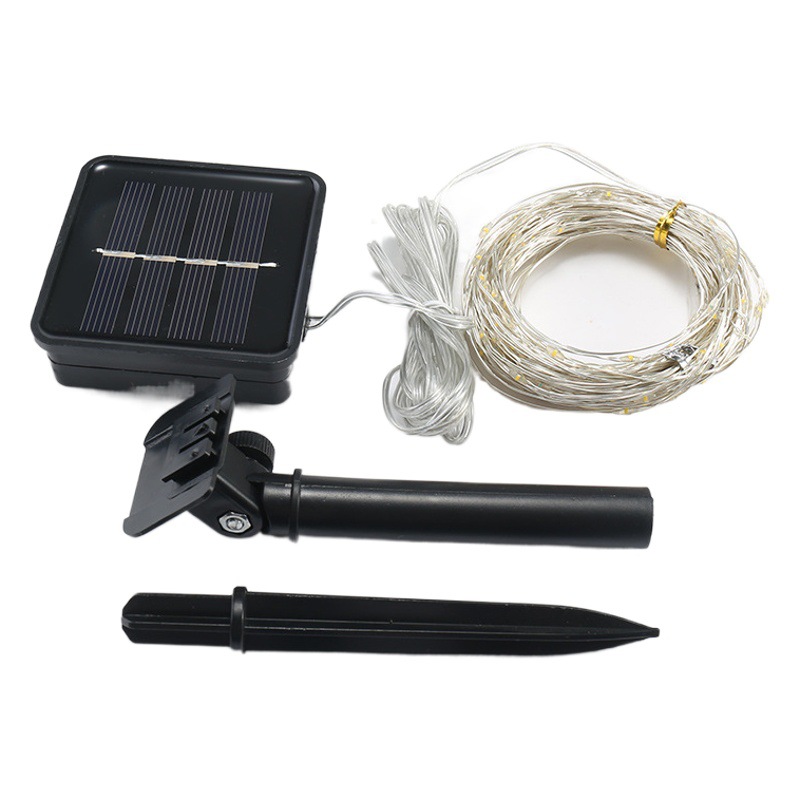 LED solar copper wire string lamp waterproof courtyard decorative lamp Christmas day color lamp solar string copper wire lamp
