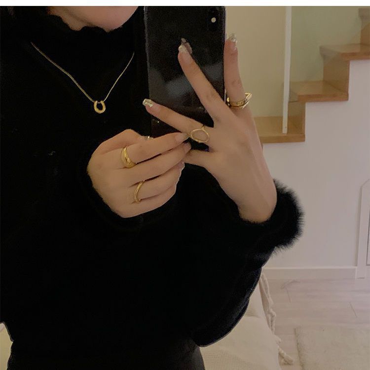 Pure Long-sleeved T-shirt Women's Autumn and Winter Sanding Thickened Inner Slim-fit Slimming Auricularia Knitted High Collar Base Shirt Top