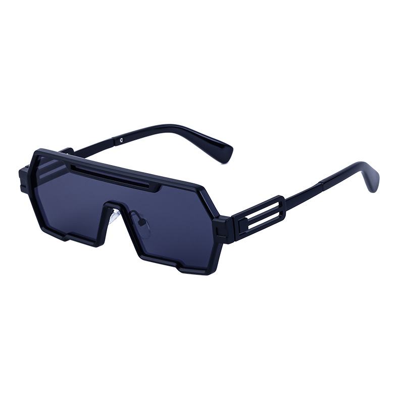 Picture of Retro Sunglasses for Men, Steampunk Style, Irregular Sunglasses, High-End Driving Glasses, Sun Protection One-Piece Glasses for Women