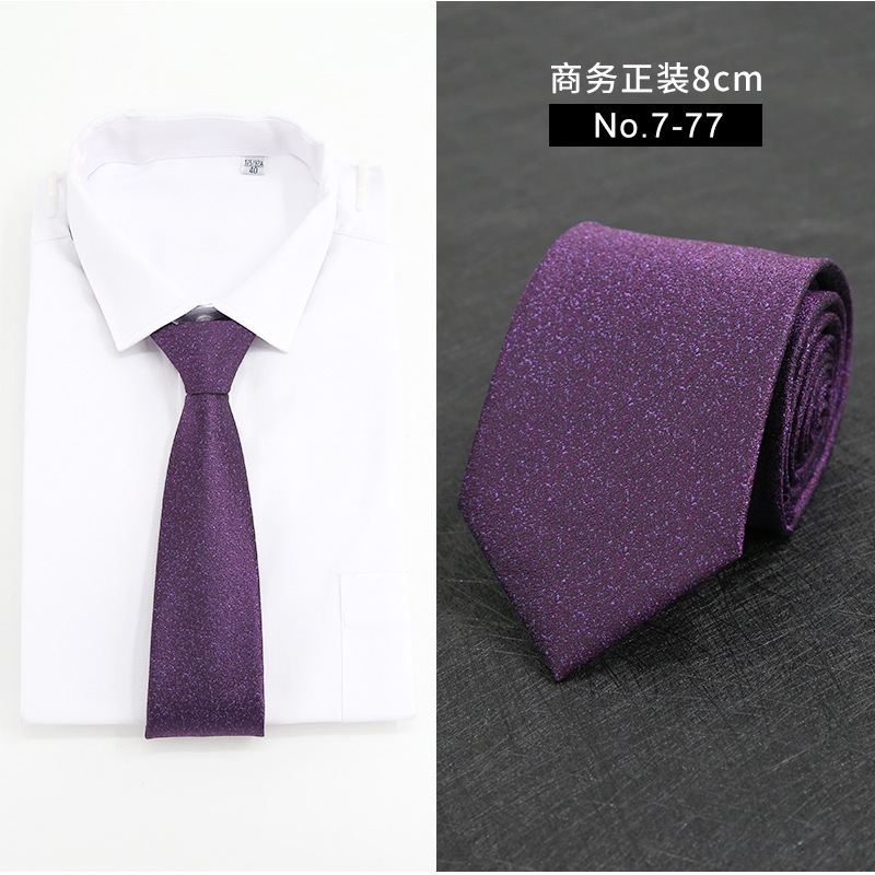 Picture of New Style Tie Men's Formal Business Casual Simple Style Solid Color Striped Arrow-Shaped Tie Manufacturer Ready Stock Wholesale