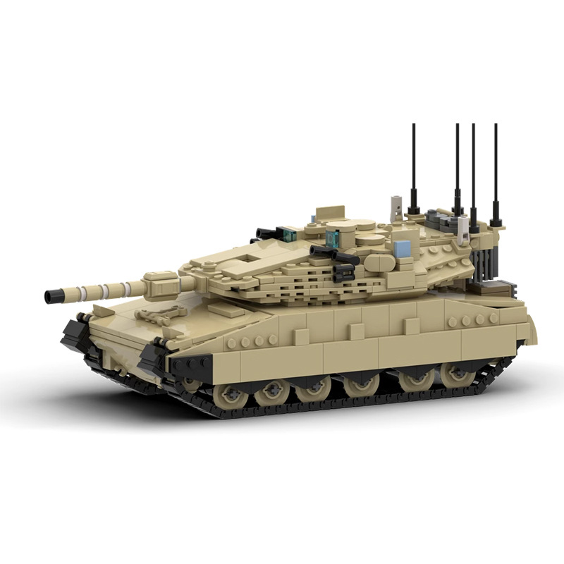 MOC-165218 Merkava Mk4 Tank Model Compatible with Lego Small Particles Assembled Building Blocks Toy Set for Men